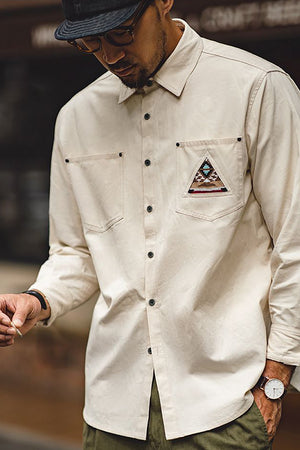 Men's White Button Down Shirts With Front Pockets