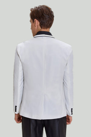 White 3 Piece Shawl Lapel Men's Prom Suits
