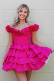 A-Line Sparkly Golden Sleeveless Ruffle Tiered Corset Homecoming Dress