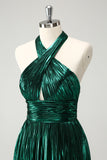 Sparkly Metallic Dark Green Short Homecoming Dress