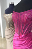 Sparkly Black Beaded Corset Mermaid Strapless Prom Dress