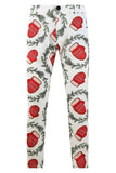 White Christmas Printed 3-Piece One Button Men's Suits