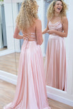 Sparkly Pink Appliques Corset A Line Prom Dress