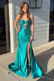 Sparkly Yellow Tight Sweetheart Hollow-out Slit Prom Dress with Beaded