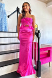 Halter Pink Sheath Ruffled Prom Dress