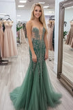 Agave Tulle Appliques Sweetheart Mermaid Prom Dress