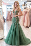 Agave Tulle Appliques Sweetheart Mermaid Appliques Prom Dress