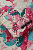 Floral Colourful Notched Lapel Men's Blazer