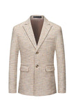 Grey Peaked Lapel Single Breasted Men's Blazer