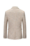Grey Peaked Lapel Single Breasted Men's Blazer