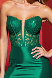 Sparkly Corset Strapless Appliqued Homecoming Dress