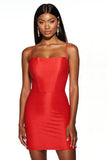Orange Bodycon Spaghetti Straps Mini Homecoming Dress