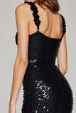 Sparkly Black Bodycon Short Homecoming Dress