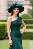 Pine Mermaid One Shoulder Long Mother Of The Bride Dress
