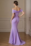 Mermaid Lilac Off The Shoulder Long Mother Of The Bride Dress