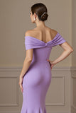 Mermaid Lilac Off The Shoulder Long Mother Of The Bride Dress