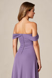 Off The Shoulder Tahiti A Line Ruched Mother Of Bride Dress