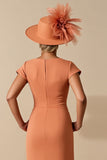 Sunset Bodycon Midi Ruched Mother Of The Bride Dress