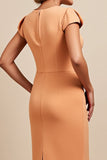 Sunset Bodycon Knee-Length Ruched Mother Of The Bride Dress