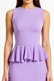 Lilac Sheath Long Formal Dress with Ruffles