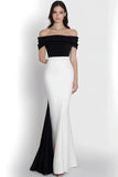 White Mermaid Off The Shoulder Formal Dress