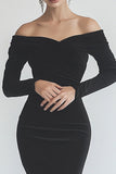 Black Satin Mermaid High-Low Formal Dress