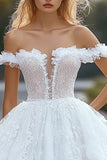 Off The Shoulder A Line Lace Little White Dress