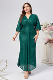 Sparkly Plus Size Dark Blue Sheath Mother Of Bride Dress