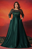Sparkly A Line Black Plus Size Mother Of The Bride Dress