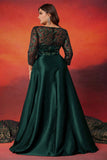Sparkly A Line Black Plus Size Mother Of The Bride Dress