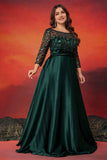 Sparkly A Line Black Plus Size Mother Of The Bride Dress