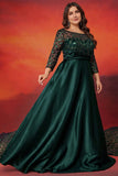 Sparkly A Line Black Plus Size Mother Of The Bride Dress