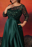 Sparkly A Line Black Plus Size Mother Of The Bride Dress