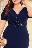 Mermaid Dark Green Plus Size Mother Of The Bride Dress With Appliques