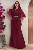 Black Simple Sheath Chiffon Mother Of The Bride Dress