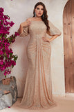 Sparkly Off The Shoulder Black Mermaid Mother Of The Bride Dress