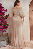 Sparkly Off The Shoulder Black Mermaid Mother Of The Bride Dress