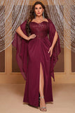 Black Sheath Sequins Flutter Sleeves Mother Of Bride Dress