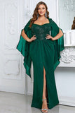 Black Sheath Sequins Flutter Sleeves Mother Of Bride Dress