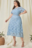 Sky Blue A Line Simple Lace Mother Of Bride Dress