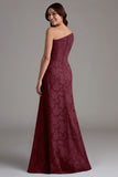 Eucalyptus One Shoulder A Line Ruched Maxi Dress