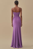 Black Strapless Mermaid Ruched Formal Dress With Slit