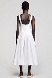 Simple White Simple V Neck A Line Wedding Guest Dress