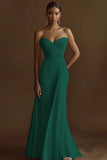 Strapless Ivory A Line Ruched Engagement Dress