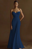 Strapless Ivory A Line Ruched Engagement Dress