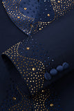White Beaded Shawl Lapel Single Breasted 3 Pieces Men's Suits