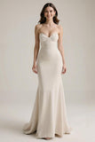 Elegant Mermaid Ivory Sweetheart Evening Dress