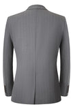 2 Piece Grey Peak Lapel Single Breasted Men's Homecoming Suits