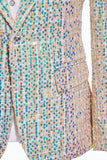Sparkly Champagne Notched Lapel 2 Piece Men's Homecoming Suits With Sequins