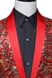 Sparkly Sequins Men's Red Shawl Lapel Homecoming Blazer